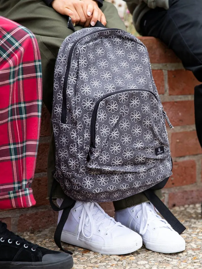 Schoolyard Canvas Backpack 8211 BlackWhite Kids Volcom Accessories