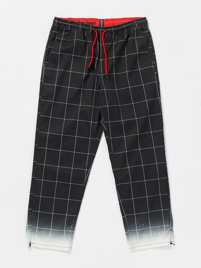 Schroff X Volcom Elastic Waist Pants 8211 Black Mens Volcom Pants