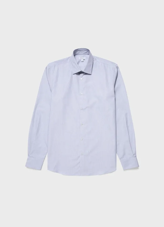 Sea Island Cotton Shirt Navywhite Men SUNSPEL Shirts