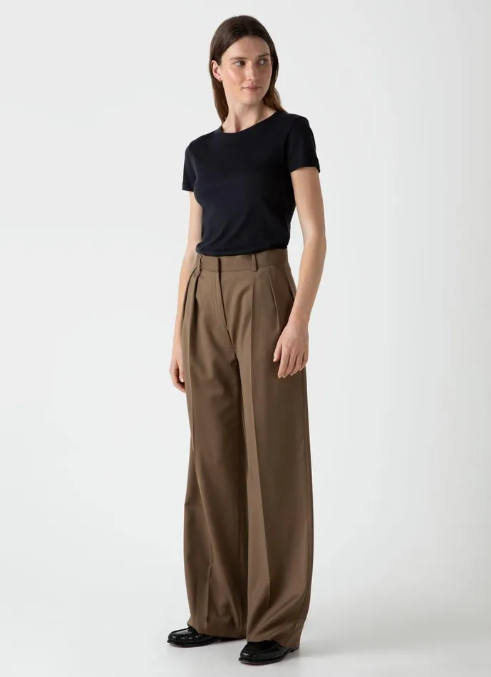 Sea Island Cotton Tshirt Black Women SUNSPEL Tshirts and Tops