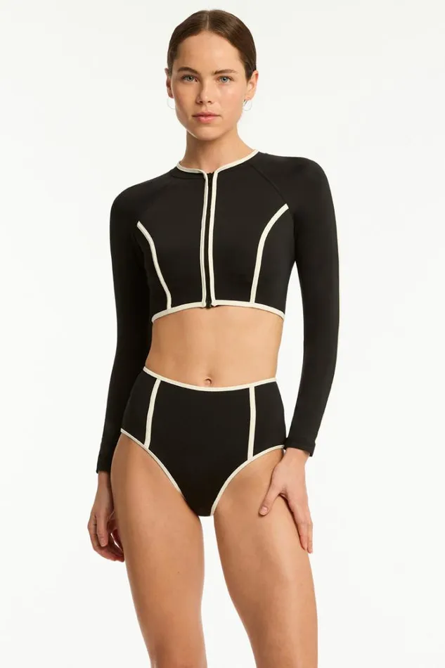 Sea Level Bottoms Bound Retro High Waist Pant Bound Black 8211 Women