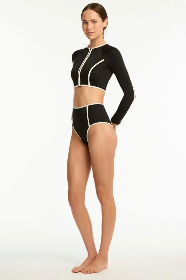 Sea Level Bottoms Bound Retro High Waist Pant Bound Black 8211 Women
