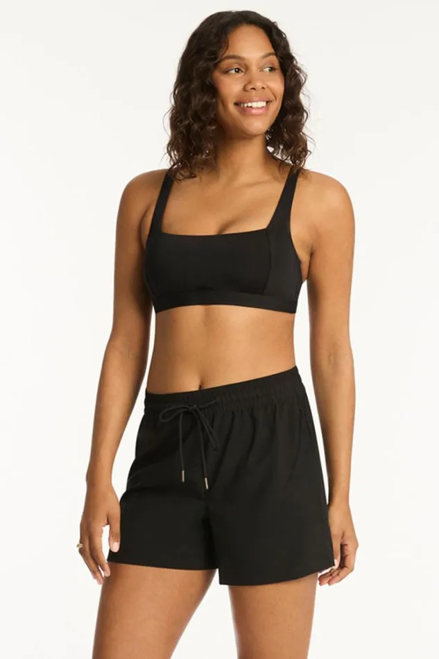 Sea Level Bottoms Eco Essentials Mid Length Boardshort Eco Essentials Black 8211 Women