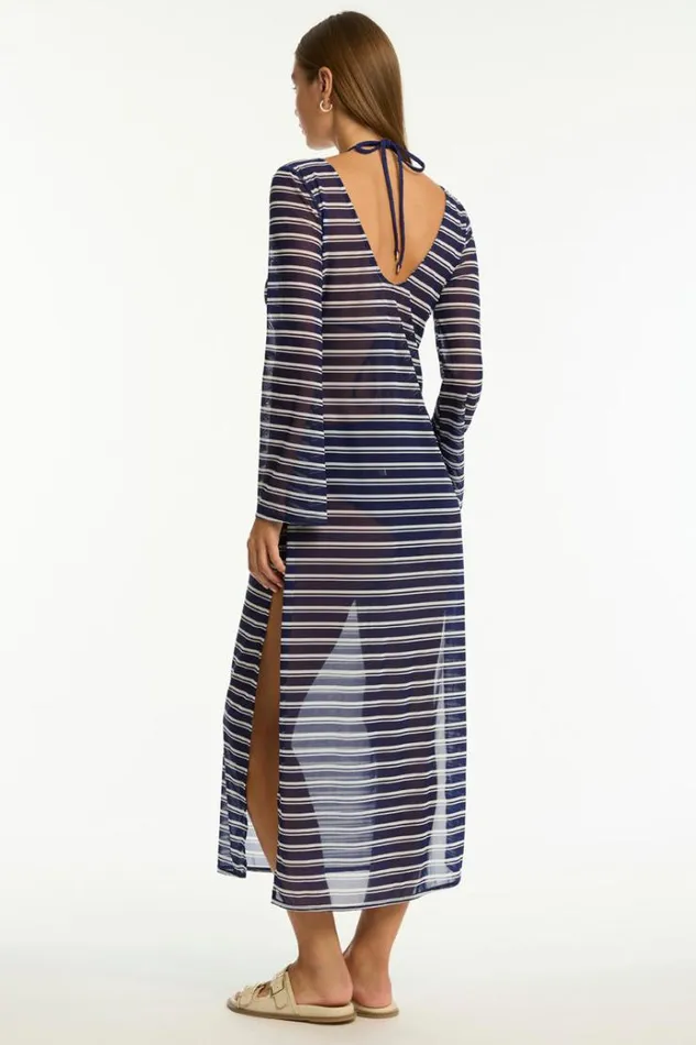 Sea Level Dresses Biarritz Mesh Long Dress Biarritz French Navy 8211 Women