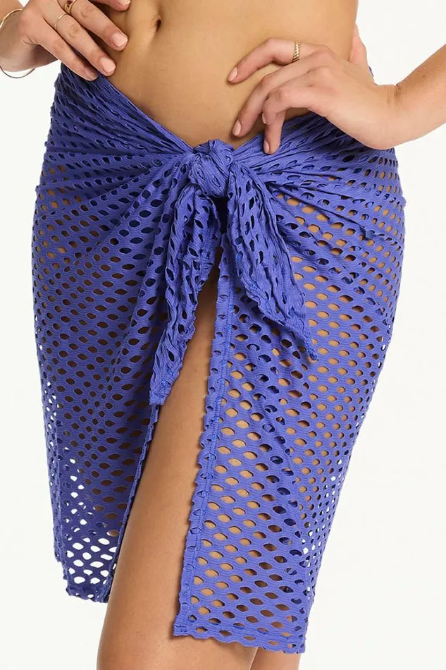 Sea Level Overswim Castaway Mid Length Mesh Wrap Castaway Iris 8211 Women