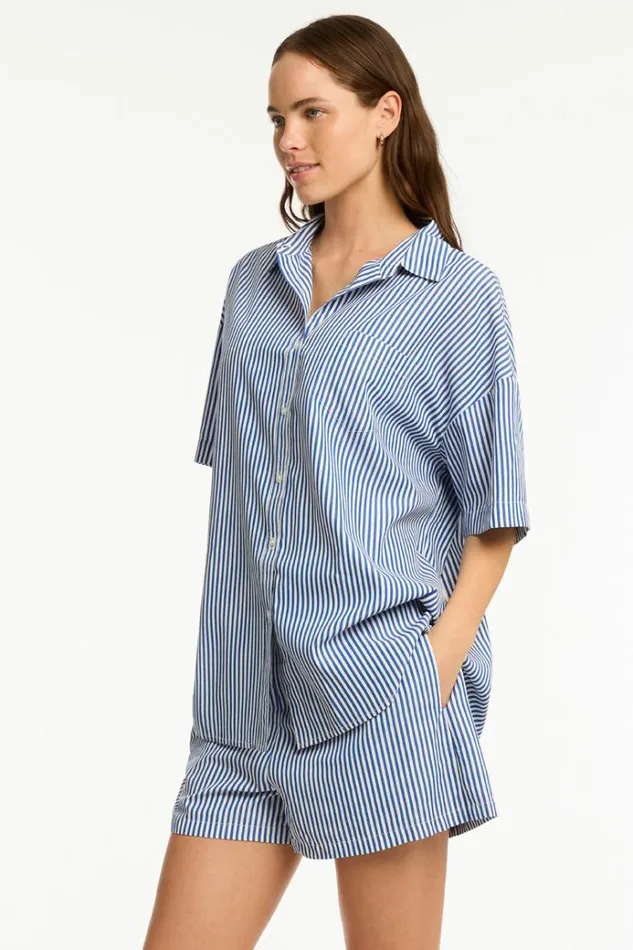 Sea Level Tops Boathouse Aloha Shirt Boathouse 8211 Women