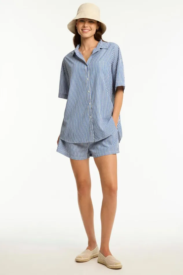 Sea Level Tops Boathouse Aloha Shirt Boathouse 8211 Women