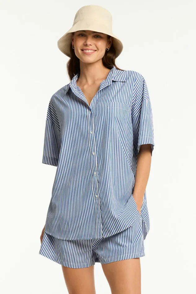 Sea Level Tops Boathouse Aloha Shirt Boathouse 8211 Women