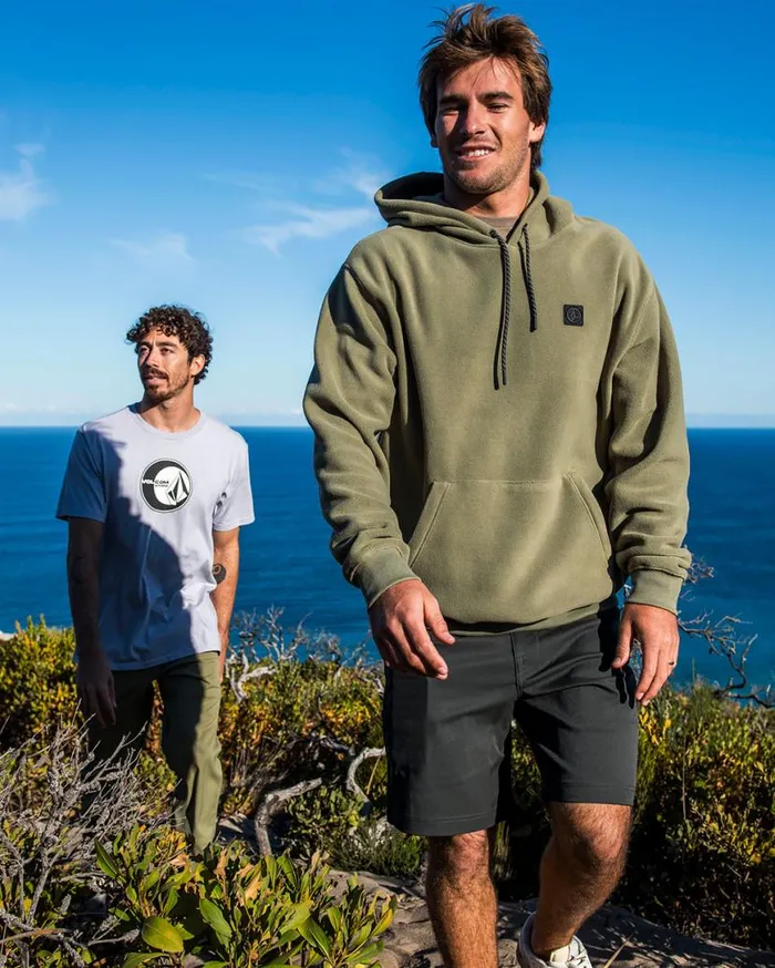 Second Trip Pullover Hoodie 8211 Thyme Green Mens Volcom Hoodies and Sweatshirts