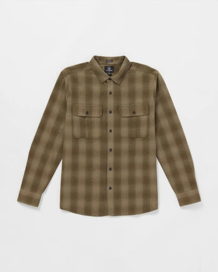 Shadowstone Flannel Long Sleeve Shirt 8211 Dark Earth Mens Volcom Mountain Biking