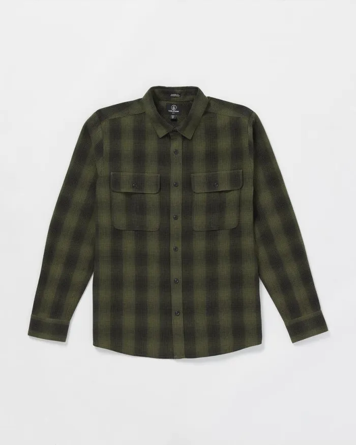 Shadowstone Flannel Long Sleeve Shirt 8211 Winter Moss Mens Volcom Mountain Biking