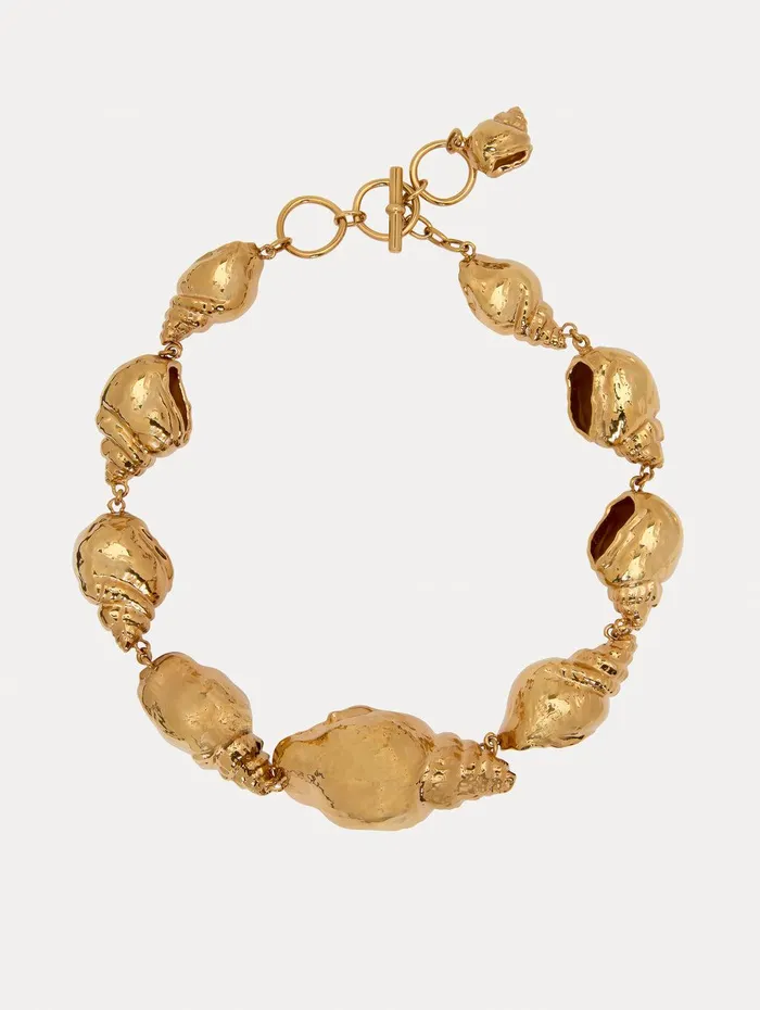 Shell Necklace Gold Women Oscar De La Renta Necklaces