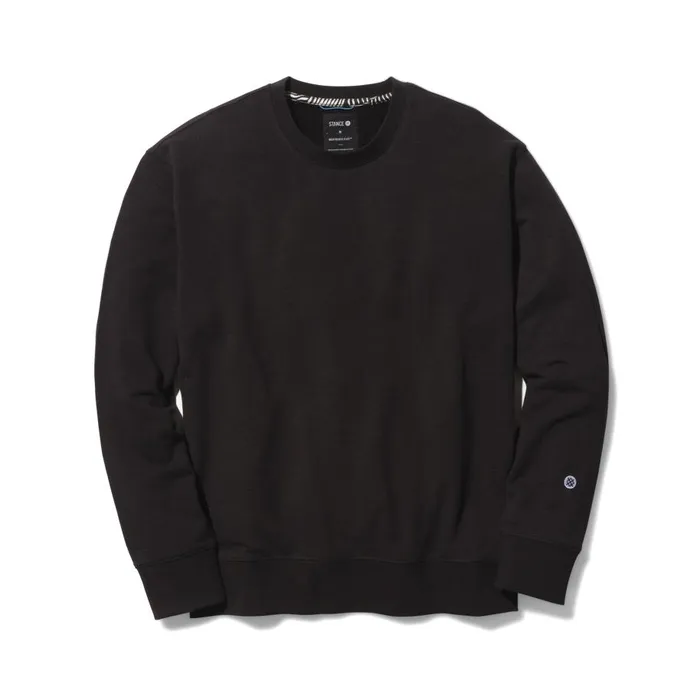 Shelter Crewneck With Butter Blend Black Men Stance Sweatshirts and Hoodies