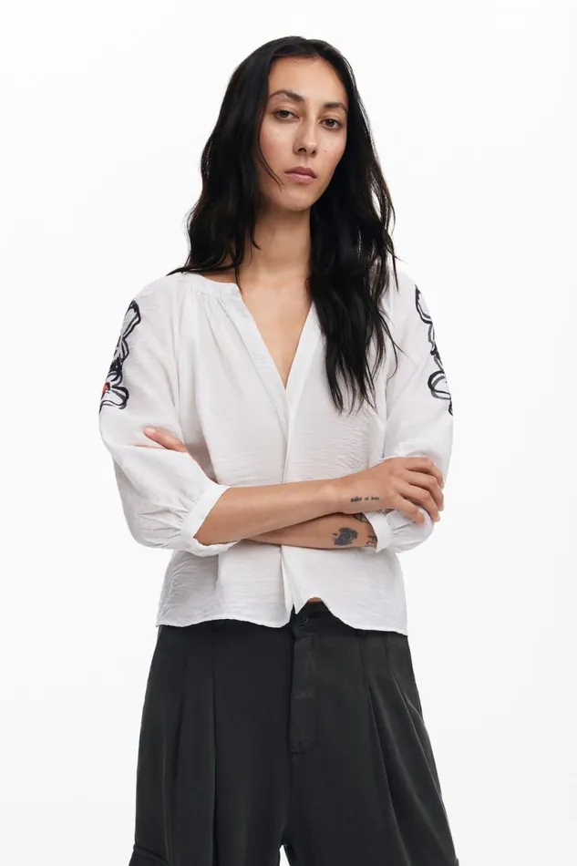 Shirts And Blouses Women Desigual Floral Blouse White