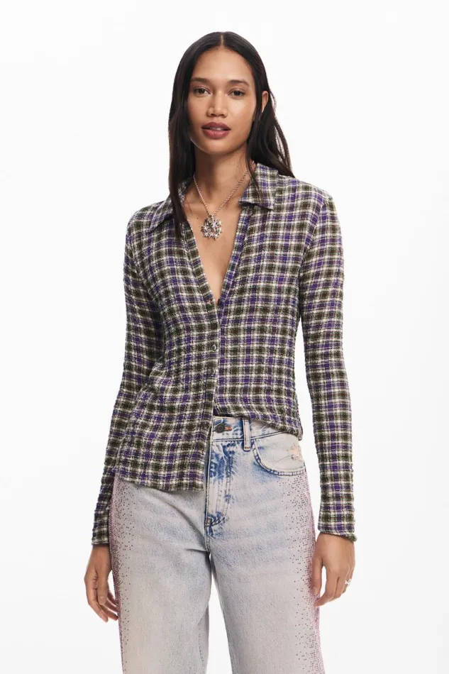 Shirts And Blouses Women Desigual Plaid Shirt Red
