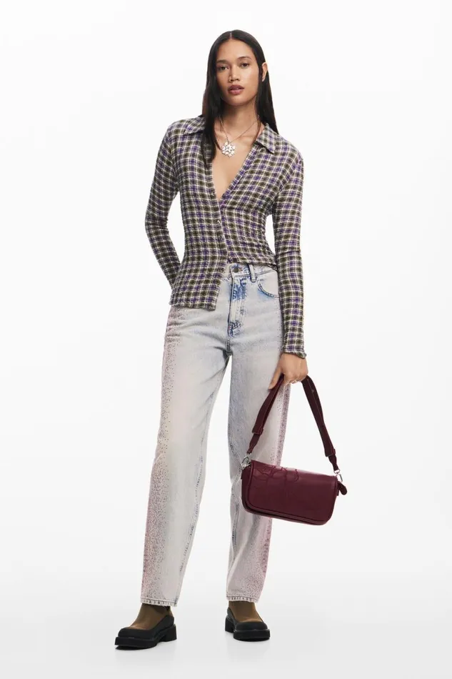 Shirts And Blouses Women Desigual Plaid Shirt Red
