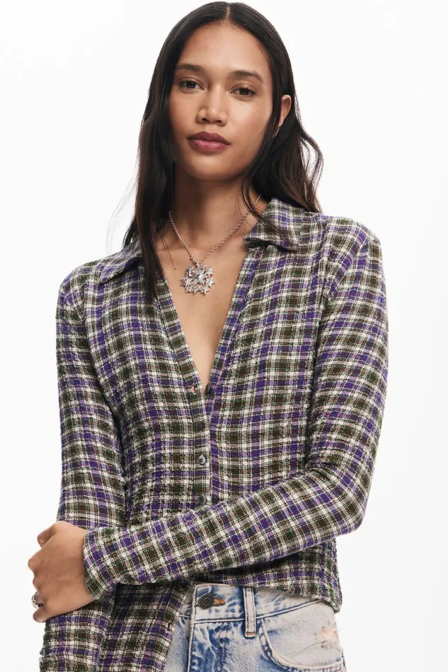 Shirts And Blouses Women Desigual Plaid Shirt Red