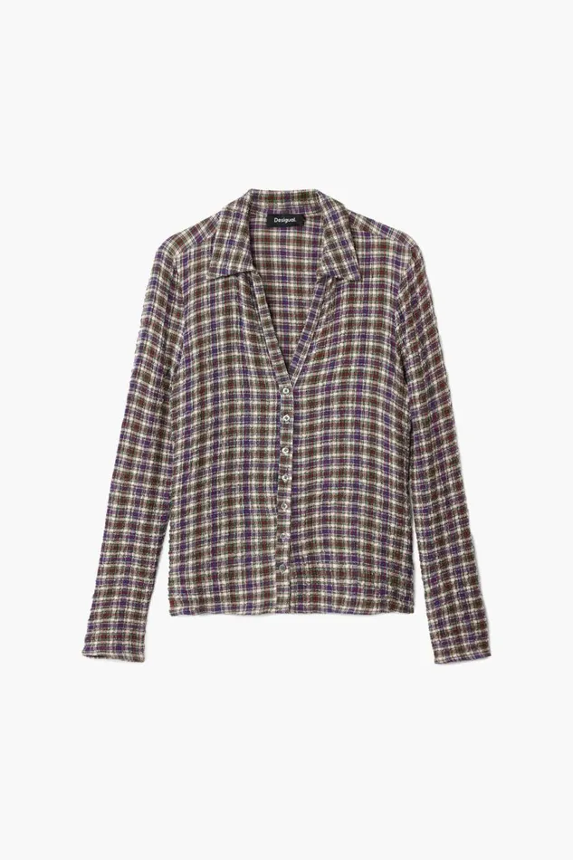 Shirts And Blouses Women Desigual Plaid Shirt Red