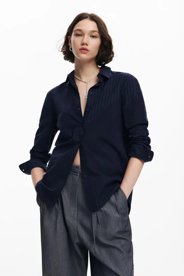 Shirts And Blouses Women Desigual Plain Shirt Blue