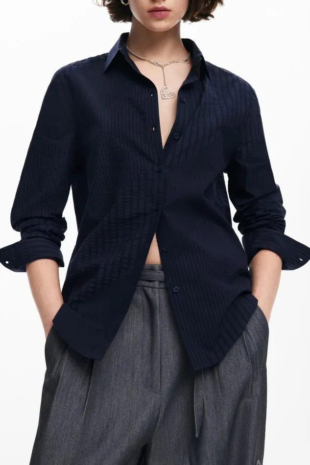 Shirts And Blouses Women Desigual Plain Shirt Blue
