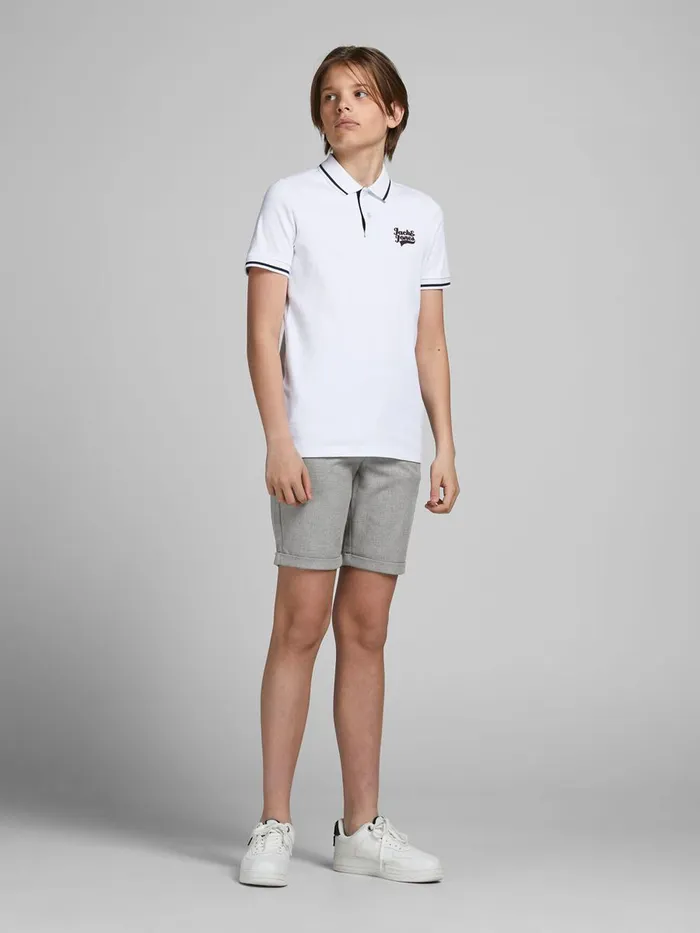 Shirts JACK and JONES Junior BOYS CONNOR AKM CHINO SHORTS Grey Grey Melange Gift Ideas