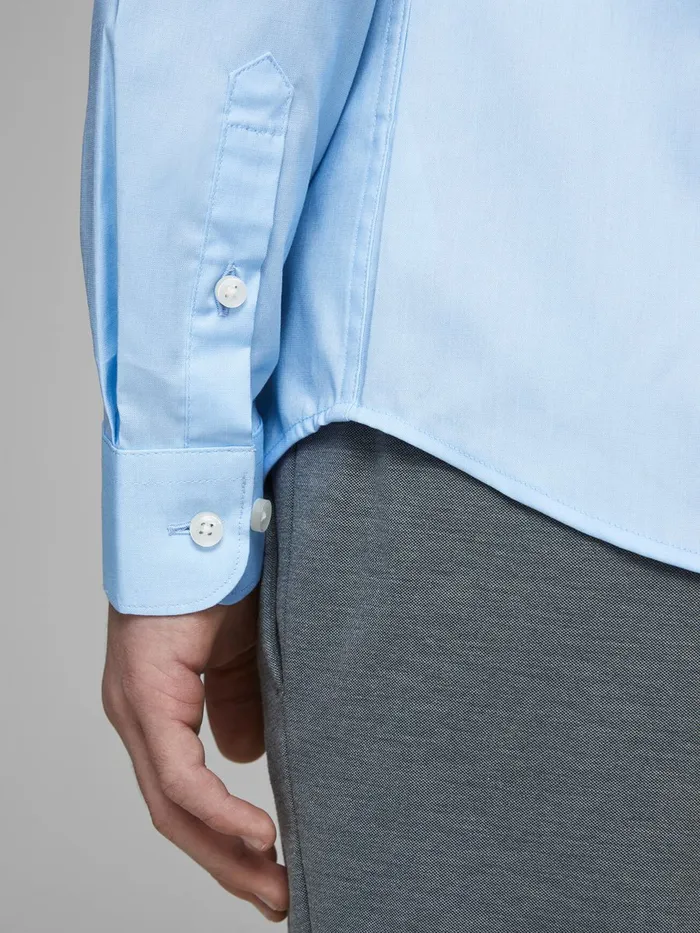Shirts JACK and JONES Junior BOYS CURVED HEM SHIRT Blue Cashmere Blue On Sale