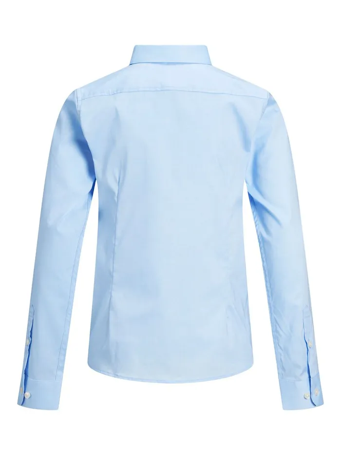 Shirts JACK and JONES Junior BOYS CURVED HEM SHIRT Blue Cashmere Blue On Sale