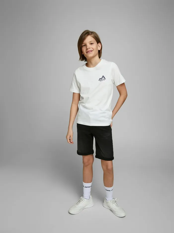 Shirts JACK and JONES Junior BOYS INDIGO KNIT DENIM SHORTS Black Black Denim Casaul
