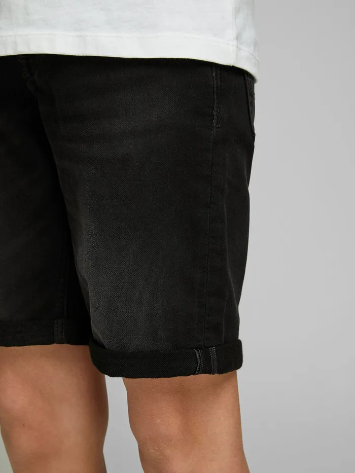 Shirts JACK and JONES Junior BOYS INDIGO KNIT DENIM SHORTS Black Black Denim Casaul