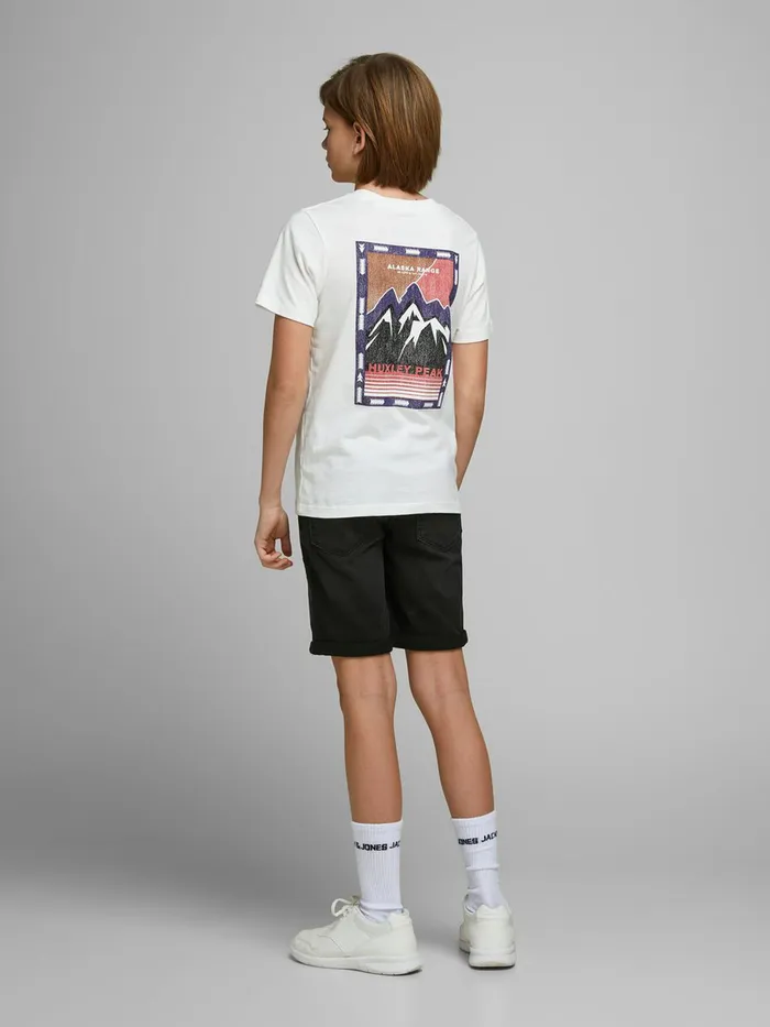 Shirts JACK and JONES Junior BOYS INDIGO KNIT DENIM SHORTS Black Black Denim Casaul