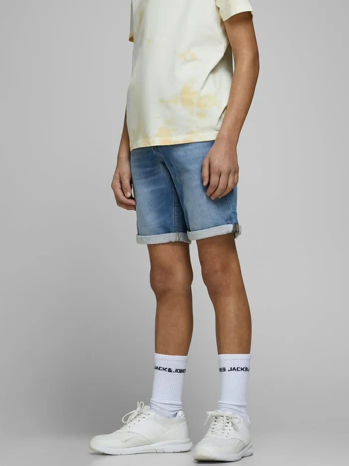 Shirts JACK and JONES Junior BOYS INDIGO KNIT DENIM SHORTS Blue Blue Denim Gift 4 You