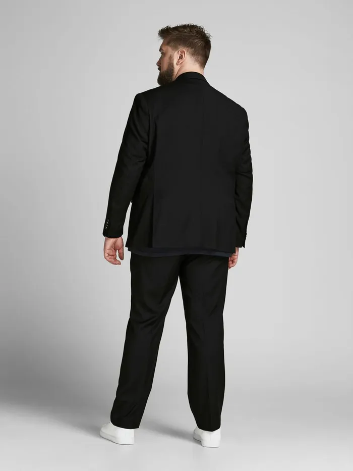 Shirts JACK and JONES Mens 2PIECE PLUS SIZE SUIT Black Black Casaul