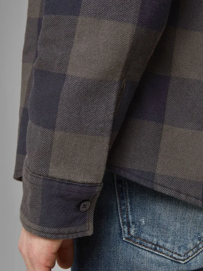 Shirts JACK and JONES Mens CHECKED OVERSHIRT Green Climbing Ivy On Sale