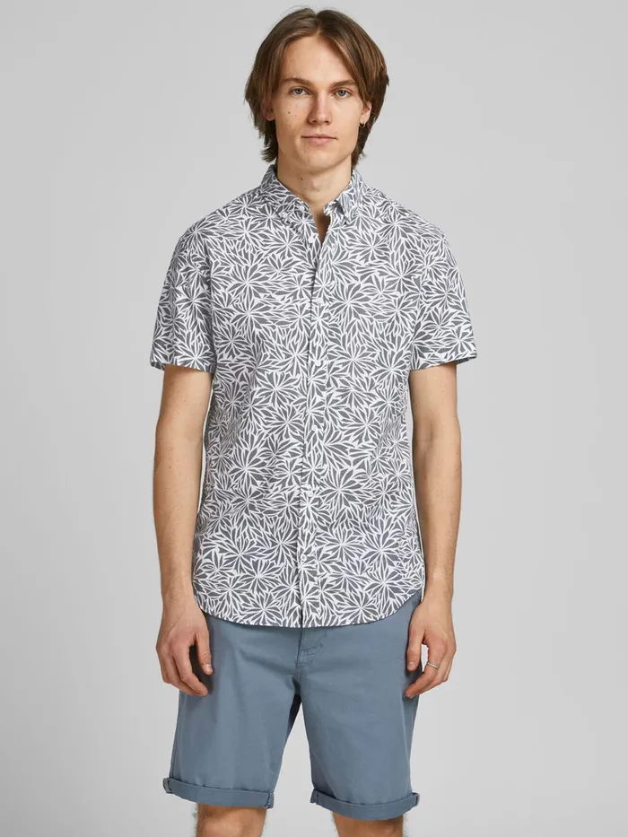 Shirts JACK and JONES Mens LINEN BLEND SHORT SLEEVED SHIRT Grey Sedona Sage Near Me Shirts JACK and JONES Mens LINEN BLEND SHORT SLEEVED SHIRT Grey Sedona Sage Near Me