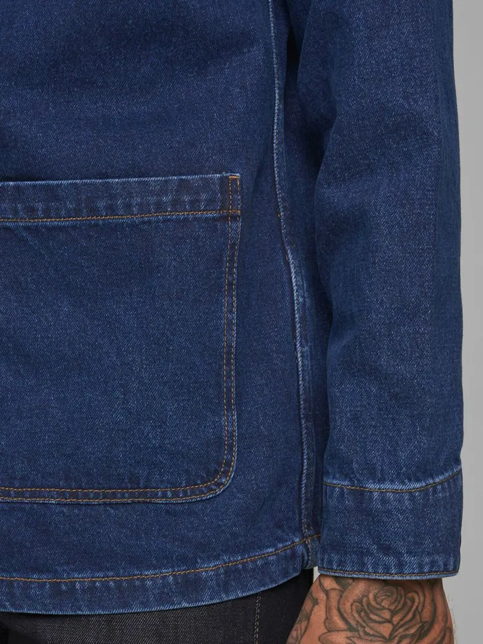 Shirts JACK and JONES Mens OVERSHIRT DENIM JACKET Blue Blue Denim Online