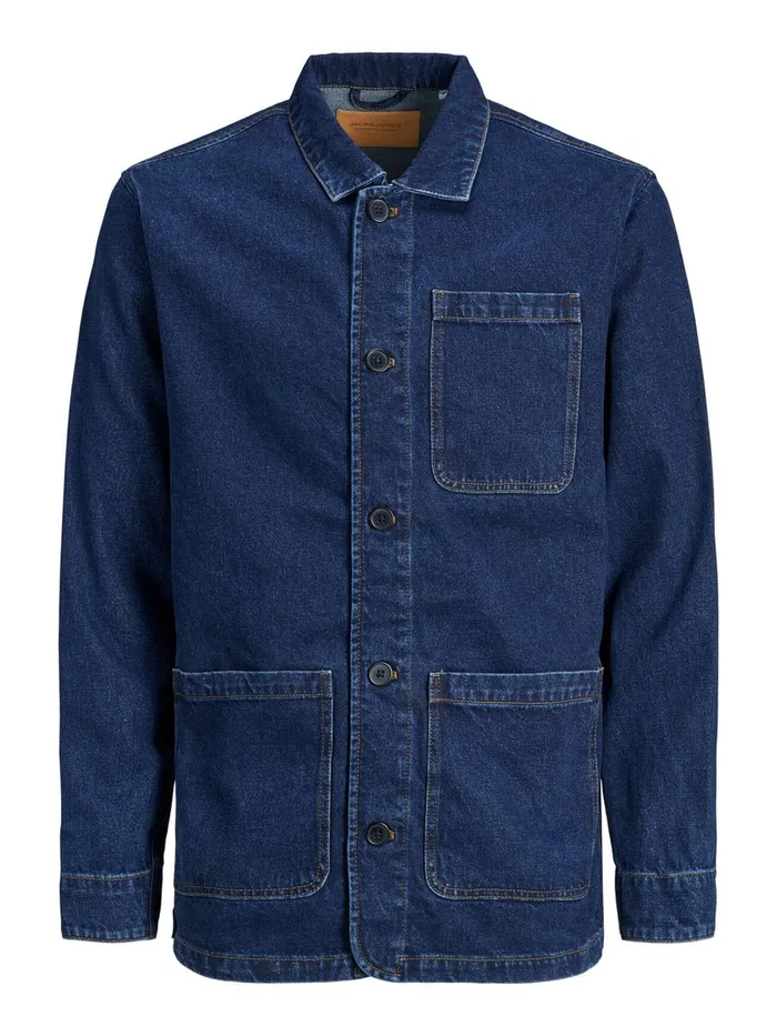 Shirts JACK and JONES Mens OVERSHIRT DENIM JACKET Blue Blue Denim Online