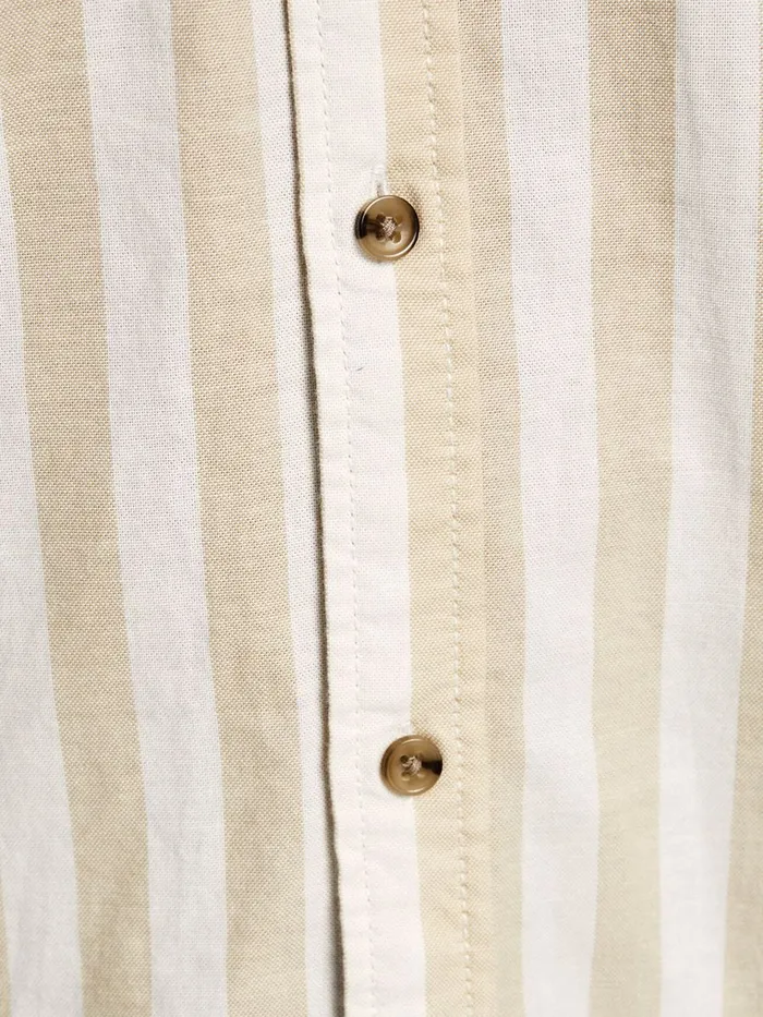 Shirts JACK and JONES Mens OXFORD SHORT SLEEVED SHIRT Pastel Sahara Sun Online