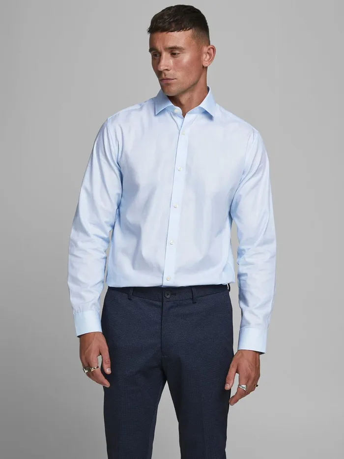 Shirts JACK and JONES Mens TWILLWEAVE SHIRT Blue Cashmere Blue For Sale