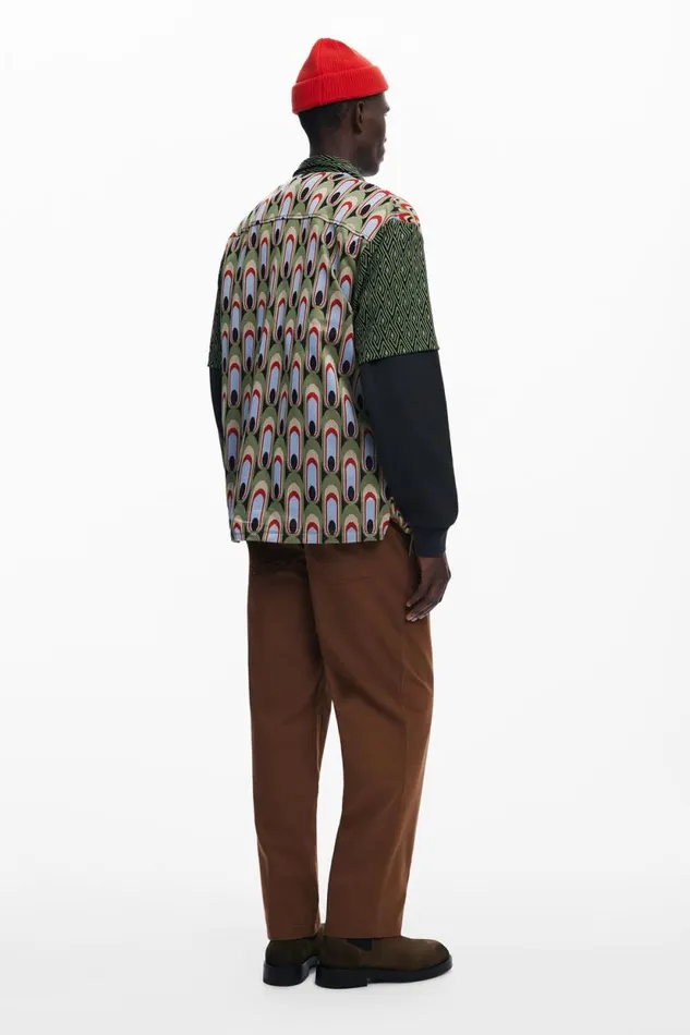 Shirts Men Desigual Arty Knit Shirt Green