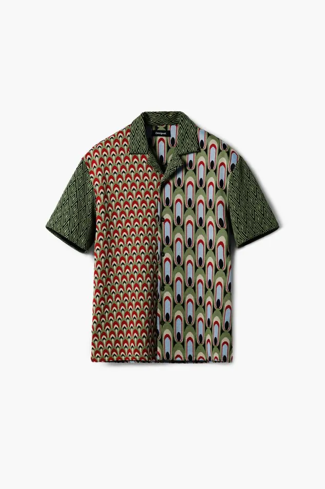 Shirts Men Desigual Arty Knit Shirt Green