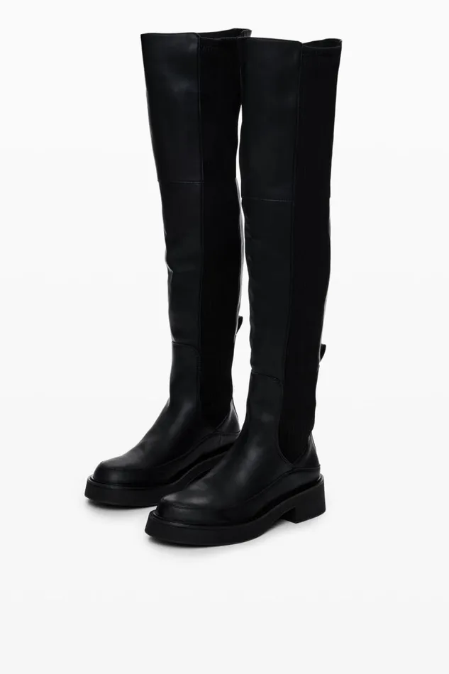 Shoes Women Desigual High Chelsea Boot Designed By M Christian Lacroix Black