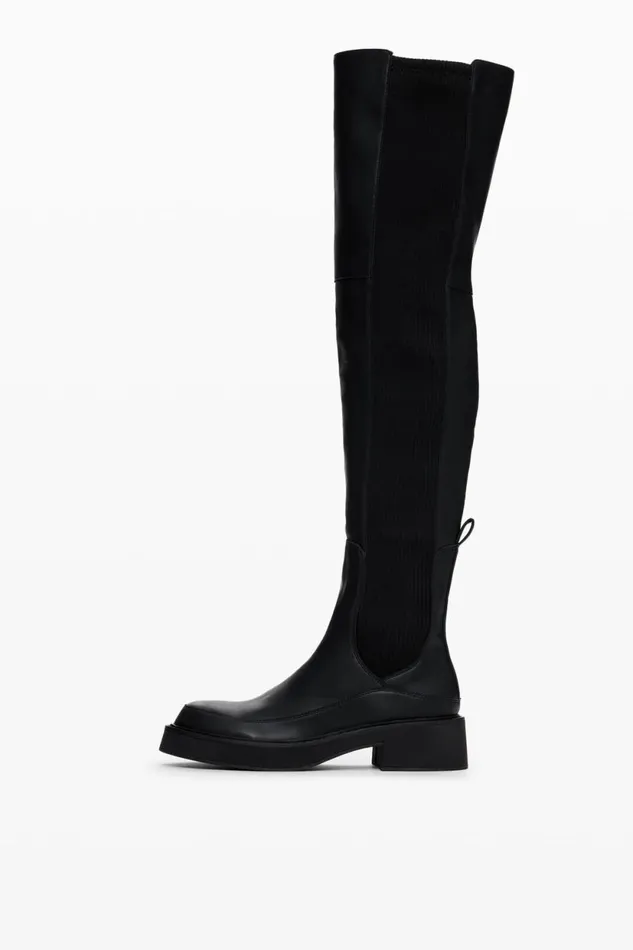 Shoes Women Desigual High Chelsea Boot Designed By M Christian Lacroix Black
