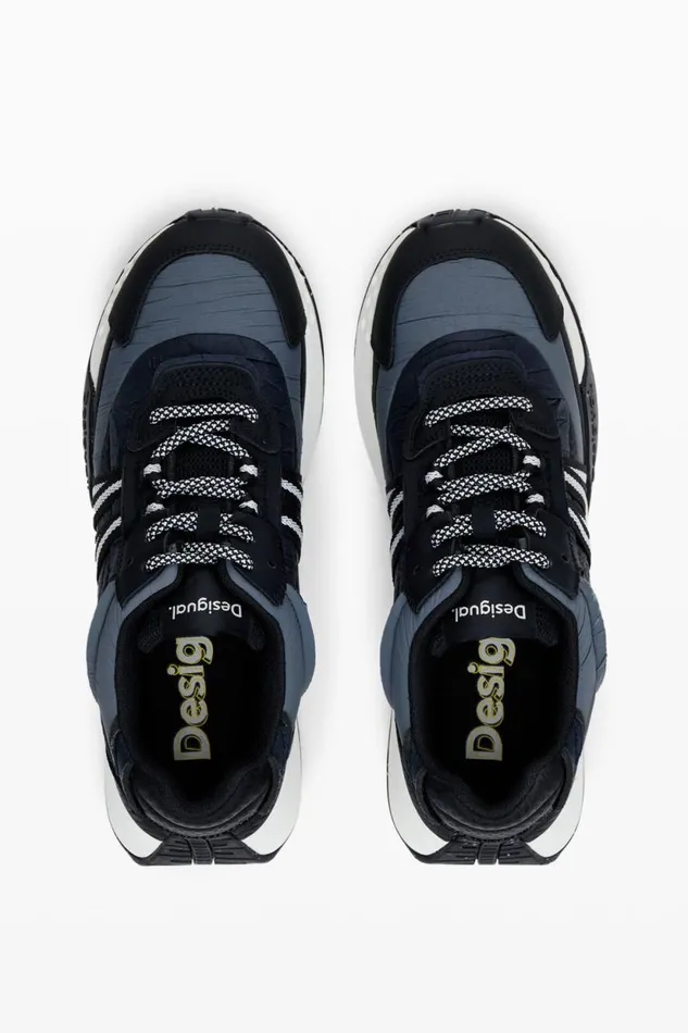 Shoes Women Desigual Runner Patch Sneakers Black