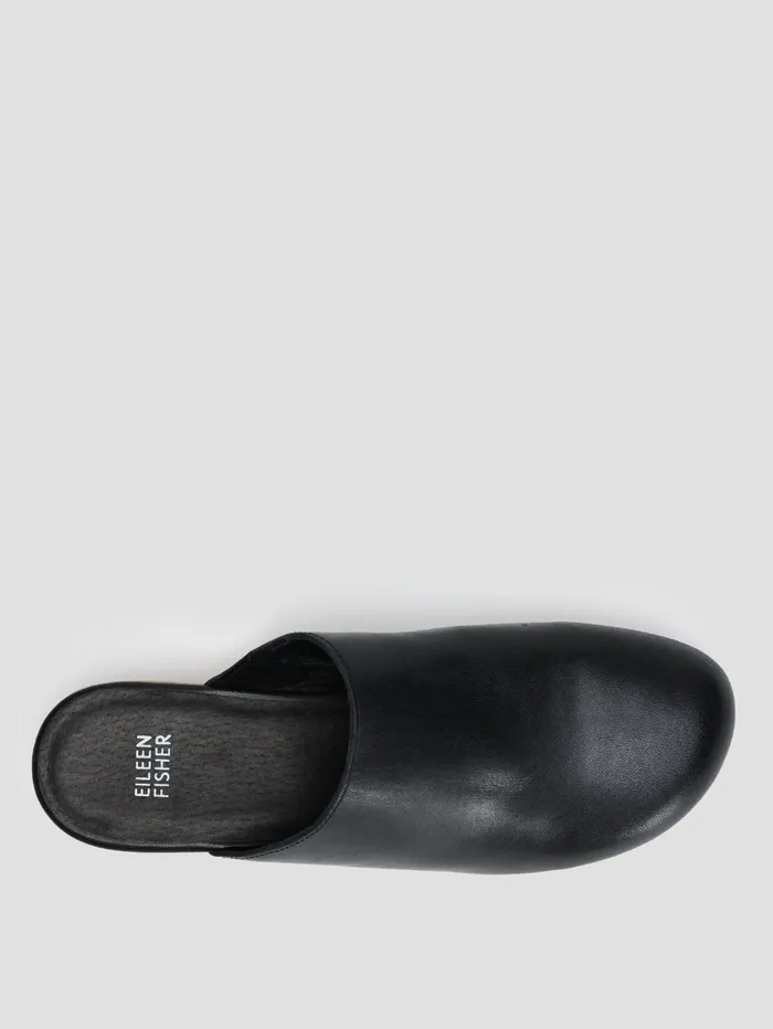 Shoes Women Eileen Fisher Smooth Leather Clog Black