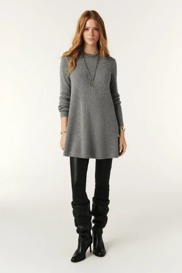 Short Dress Camine Gray Women Baandsh Dresses
