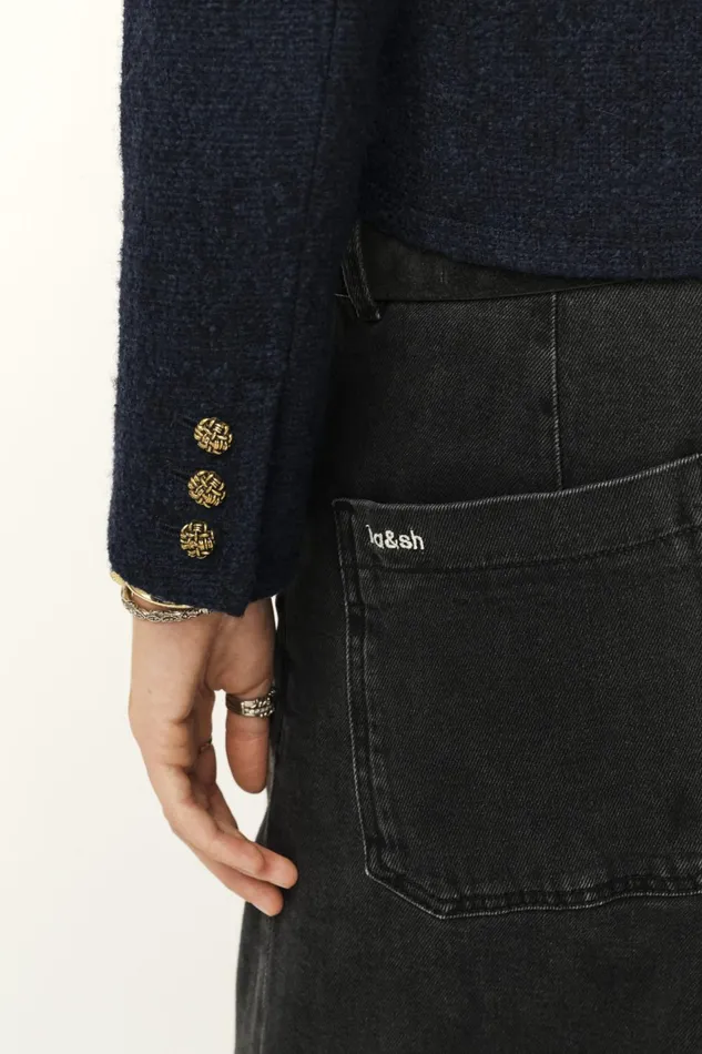 Short Jacket Meredith Blue Women Baandsh Jackets and Coats
