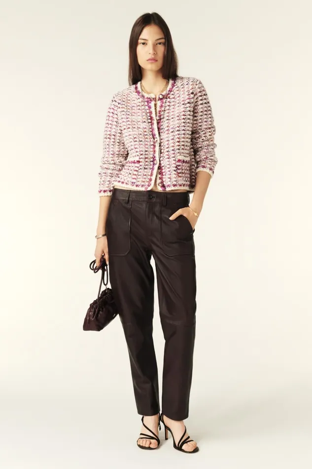 Short Knit Cardigan Beloni Blue Women Baandsh Sweaters and Cardigans