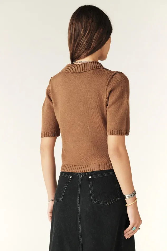 Short Polo Tylak Brown Women Baandsh Sweaters and Cardigans