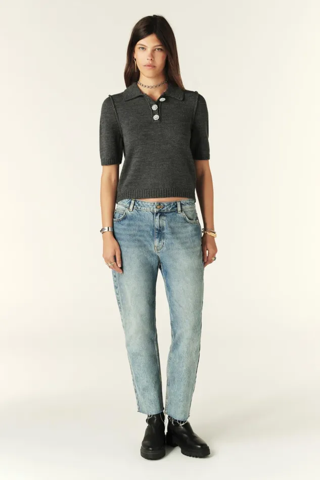 Short Polo Tylak Brown Women Baandsh Sweaters and Cardigans