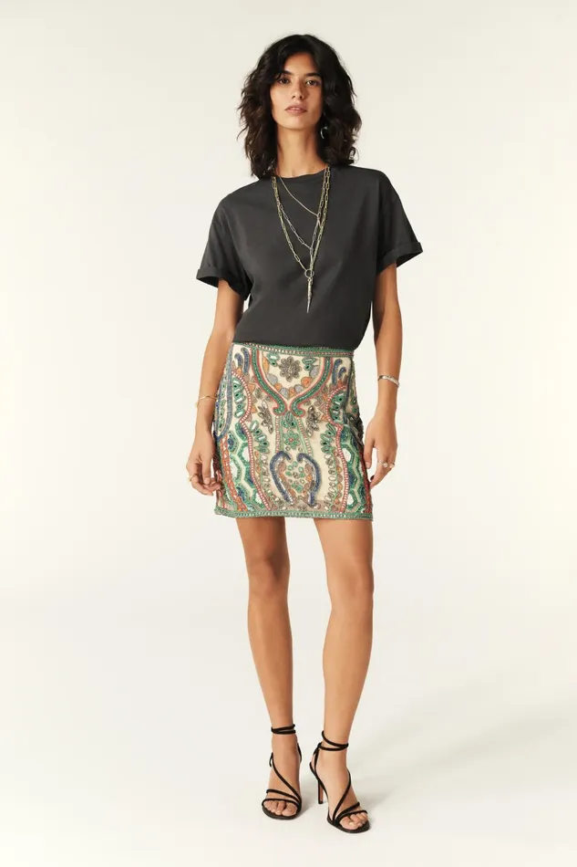 Short Skirt Sulyvan Black Women Baandsh Skirts and Shorts